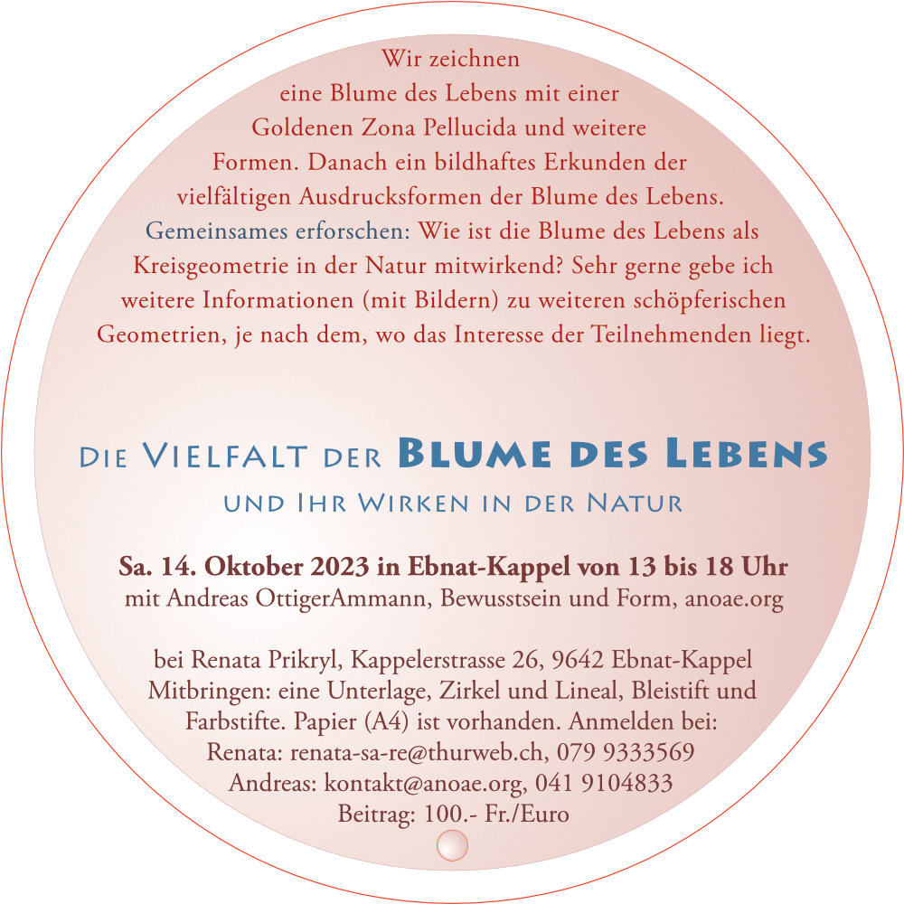 Flyer Vielfalt der Blume des Lebens